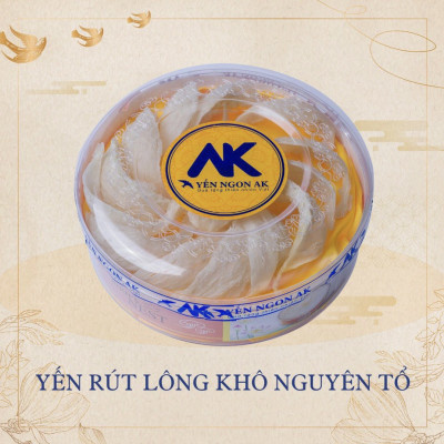 [Hàng chính hãng] Yến rút lông khô định hình (50g-100g) -Yến tinh chế sợi dài, tổ to, dày nguyên chất - Tặng đường phèn, táo đỏ - Yến Ngon AK