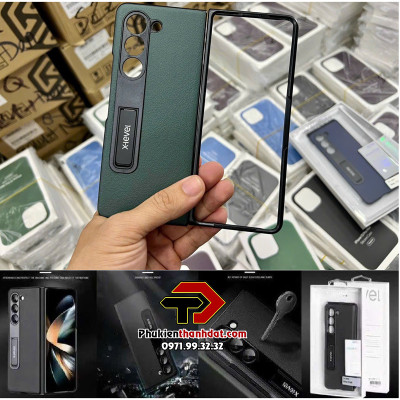Ốp lưng da cho SamSung Galaxy Z Fold5 chính hãng X-level có chân chống tiện dụng - Hàng chính hãng