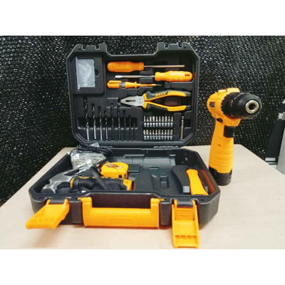 MÁY KHOAN DÙNG PIN 12V VÀ BỘ ĐỒ NGHỀ 81 CHI TIẾT INGCO HKTHP10811 - HÀNG CHÍNH HÃNG
