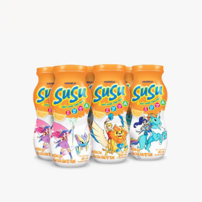 Sữa chua uống hương cam Vinamilk Susu - Thùng 48 chai 80ml