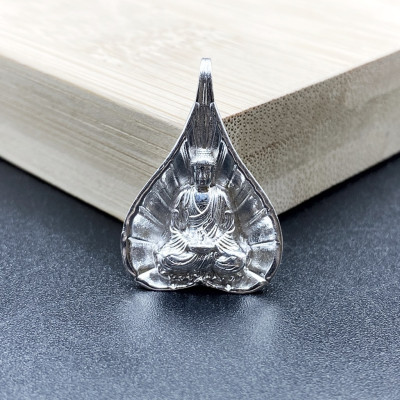 Mặt Dây Chuyền Bạc Ta Lá Bồ Đề Phật Như Lai Bạc Hiểu Minh DMD532 