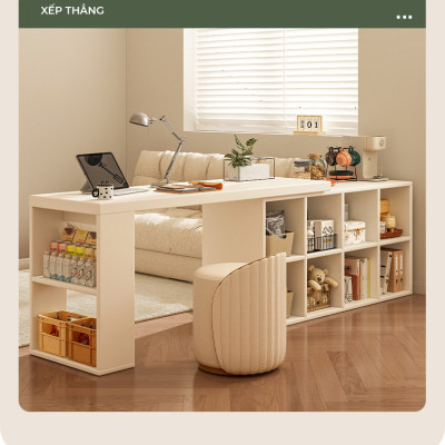 Bàn làm việc thông minh kèm kệ sách gỗ MDF phủ melamin thương hiệu IGA - GP368