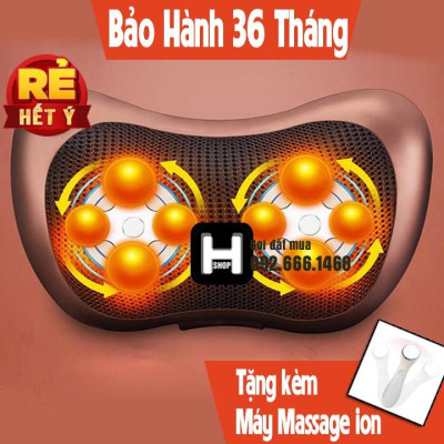 GỐI MASSAGE 8 BI HỒNG NGOẠI TRỊ LIỆU ĐAU MỎI VAI GÁY 