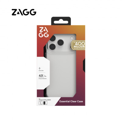 [Dành cho iPhone 17 Series] Ốp lưng trong suốt ZAGG ESNTL/ ESNTL Clear Snap sạc từ tính, chống sốc, chống ố vàng_ Hàng chính hãng