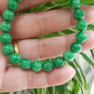 Vòng tay chuỗi đá cẩm thạch xanh ngọc tươi size nhỏ 8mm 22 hạt Màu xanh lá tươi nữ mệnh mộc hỏa thủy đeo may mắn tốt  sức khỏe công việc hanh thông hy vọng tốt đẹp Món quà tặng ý nghĩa cho chính mình & người thân ạ
