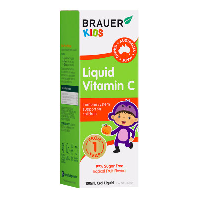Brauer Kids Liquid Vitamin C - Bổ sung vitamin C cho trẻ từ 1 tuổi (100ml)