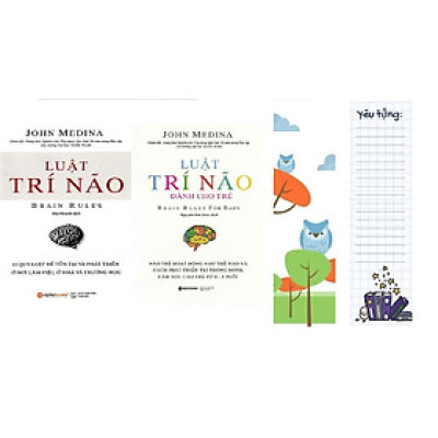 Combo Luật Trí Não Của John Medina ( Luật Trí Não + Luật Trí Não Dành Cho Trẻ ) (Tặng Tickbook đặc biệt)