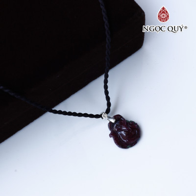Mặt dây chuyền hồ ly 9 đuôi ruby 18x16mm mệnh hỏa, thổ - Ngọc Quý Gemstones