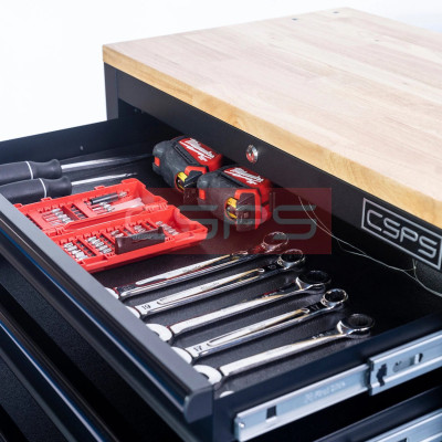 Tủ dụng cụ CSPS 76cm - 05 hộc kéo không nâng hạ màu đen
