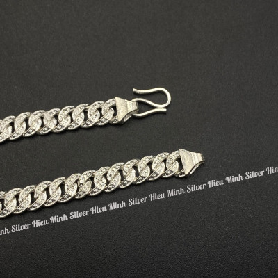 Dây Chuyền Nam Bạc Ta Họa Tiết Hình Ngôi Sao Bạc Hiểu Minh DBN083 