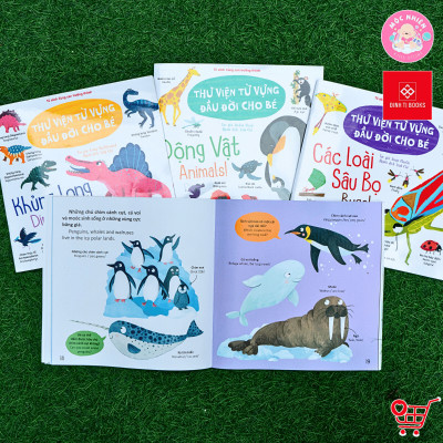 Sách - Thư viện từ vựng đầu đời cho bé - Song ngữ Việt - Anh cho trẻ 3 - 9 tuổi - Đinh Tị Books