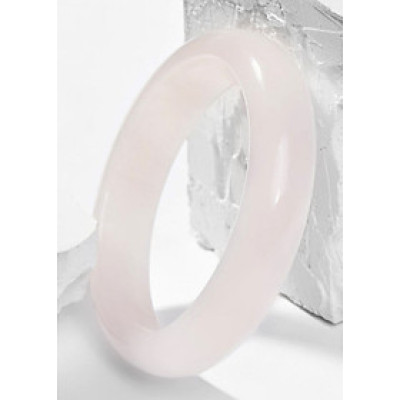 Vòng Tay Phong Thủy Nữ Đá Thạch Anh Hồng Liền Khối (59mm) Mệnh Hỏa, Thổ Ngọc Quý Gemstones