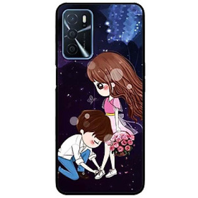 Ốp lưng dành cho Oppo A16 mẫu Cô Gái Cầm Hoa Anime