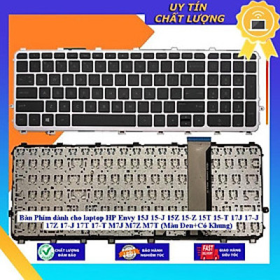 Bàn Phím dùng cho laptop HP Envy 15J 15-J 15Z 15-Z 15T 15-T 17J 17-J 17Z 17-J 17T 17-T M7J M7Z M7T (Màu Đen+Có Khung) - MÀU ĐEN - CÓ ĐÈN - Hàng Nhập Khẩu New Seal