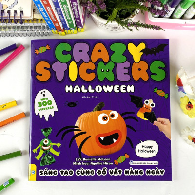 Sách - Crazy Stickers - Sáng Tạo Cùng Đồ Vật Hàng Ngày (hơn 300 stickers) - ndbooks