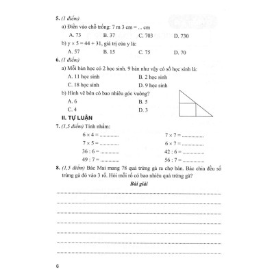Bộ Đề Kiểm Tra Môn Toán Lớp 3 (Dùng Kèm SGK  Kết Nối Tri Thức Với Cuộc Sống)-MK