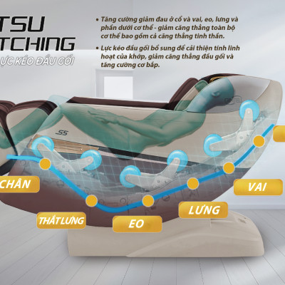 |MUA 1 TẶNG 1| Ghế Massage Toàn Thân S5 SuperChair + G RELAX EZ| 3 năm bảo hành chính hãng
