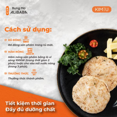 Ức Gà Steak Sốt Carbonara Hàn Quốc Ăn Liền Healthy Tăng Cơ Giảm Cân - Gói 130g