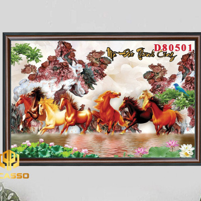 D805 32 Tranh kính cường lực Bát mã tung hoành (Được chọn mẫu)