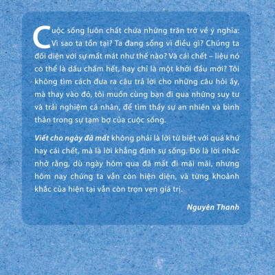 Sách - Viết cho ngày đã mất