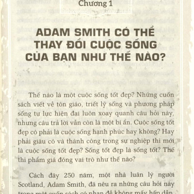 Adam Smith Có Thể Thay Đổi Đời Bạn