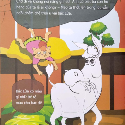 Truyện Tô Màu Phát Triển Tư Duy Thumbtelling - Chị Mèo Nhận Họ