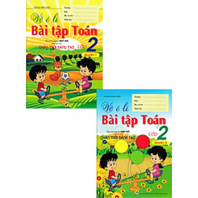 Sách tham khảo- Combo Vở Ô Li Bài Tập Toán Lớp 2 (Dùng Kèm SGK Chân Trời Sáng Tạo) (Bộ 2 Cuốn)_HA