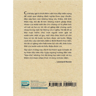 Wabi-Sabi (I) - Cho Nghệ Sĩ, Nhà Thiết Kế, Nhà Thơ Và Triết Gia