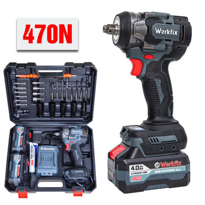 Máy Siết Bulong Workfix 470N.m - Đa Năng 2 In 1 - WF-IW470N - Motor Brushless - Chân Pin Phổ Thông 2 Pin 21V/4Ah - Bảo Hành Chính Hãg 6 thang