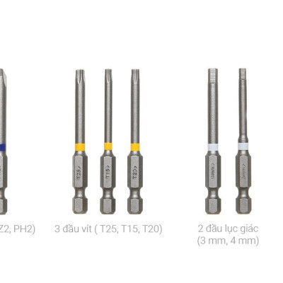 BỘ VẶN VÍT EXTRA HARD 65MM PH2 PZ SL6 T15,20,25, H3,4 (8 MÓN) BOSCH 2608522417 - HÀNG CHÍNH HÃNG