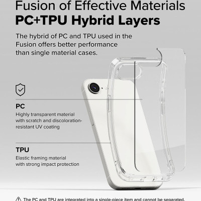 Ốp lưng cho iPhone 16e RINGKE Fusion - Hàng Chính Hãng