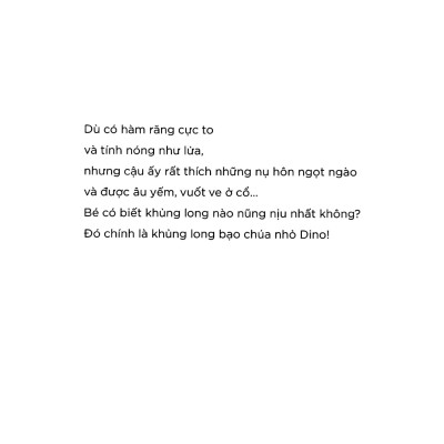 Dino Bướng Bỉnh - Muốn Được Yêu Thương (Tái Bản 2023)