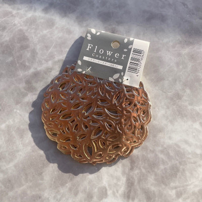 Set 04 tấm đế lót ly cốc hình tròn Echo Flower Ø10cm