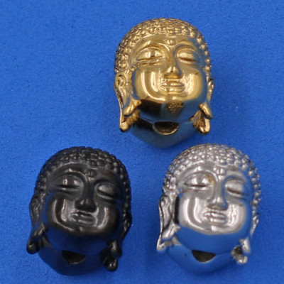 Vòng đeo tay đá Vân Rồng đỏ 14 ly cẩn hạt Phật A Di Đà inox bạc VVRONLT14 HỘP NHUNG - hợp mệnh Hỏa, mệnh Thổ