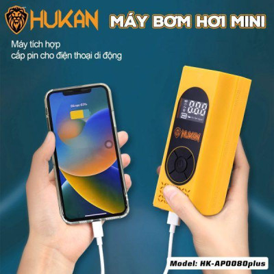 MÁY BƠM HƠI PIN MINI HK-AP0080PLUS HUKAN - HÀNG CHÍNH HÃNG