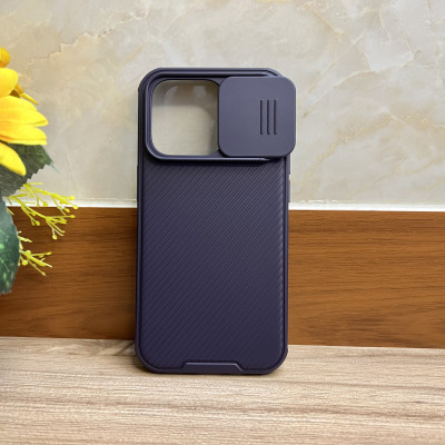 Ốp lưng Nillkin Camshield Pro dành cho iPhone 14 Pro Max màu tím - hàng chính hãng