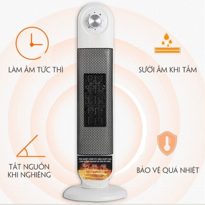 Máy Sưởi Gốm Ceramic Inverter YASUKY YK-380 - Màu Ngẫu Nhiên - Hàng Chính Hãng