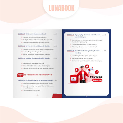 Combo 2 cuốn sách: Kinh nghiệm thực chiến kiếm tiền xuyên biên giới từ Youtube và Công cụ AI để sản xuất content tự động