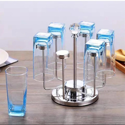 Giá úp cốc Inox xoay 360 độ