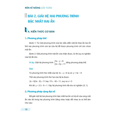 Rèn Kĩ Năng Giải Toán Lớp 9 - Tập 1 (Theo Chương Trình Giáo Dục Phổ Thông Mới) - Bản Quyền