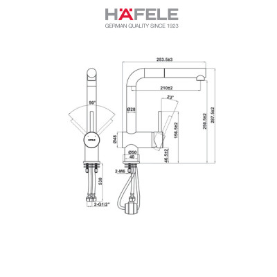 [New] Vòi chìm, Vòi Granite, tay gạt đơn HT21-GH1P250 - Hàng Chính Hãng