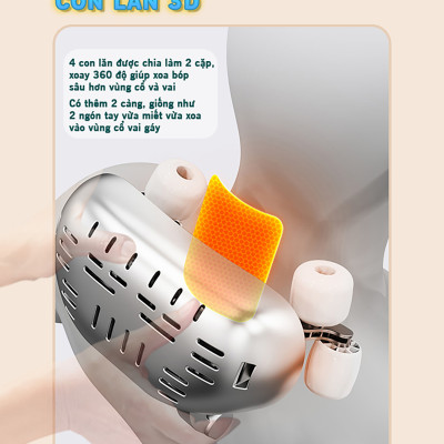 Máy massage cổ vai gáy Nikio NK-139 - Pin sạc, tặng túi xách, nhiệt nóng, động cơ không chổi than êm ái bền bỉ