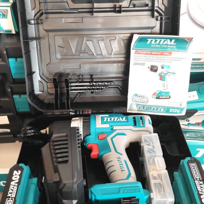 MÁY KHOAN BÚA DÙNG PIN 20V (2 PIN 2.0AH VÀ 1 SẠC) TOTAL TIDLI20031 - HÀNG CHÍNH HÃNG