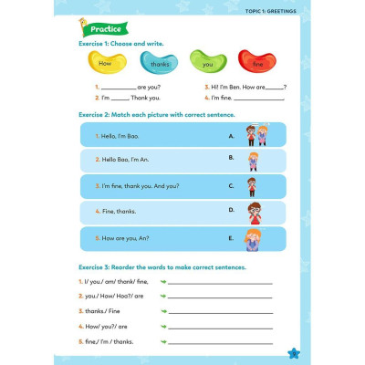 Sách - Chinh Phục 100 Cấu Trúc Ngữ Pháp Tiếng Anh Tiểu Học - Tập 1 - Megabook