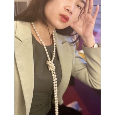 Chuỗi Đeo Cổ Hạt Ngọc Trai 105 Hạt Ngọc Trai Thô Tự Nhiên Ngọc Trai CN2