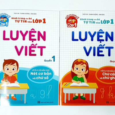 Hành trang cho bé chuẩn bị vào lớp 1 - Bộ vở Luyện đọc - Bé học toán và Luyện viết