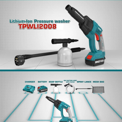 MÁY XỊT RỬA DÙNG PIN 20V (KHÔNG KÈM PIN VÀ SẠC) TOTAL TPWLI2008 - HÀNG CHÍNH HÃNG