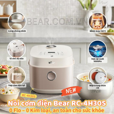Nồi cơm điện 1L Bear DFB-H30A3 (RC-4H30S) Hàng Chính Hãng