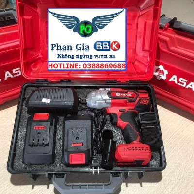 MÁY SIẾT BULONG CAO CẤP ASAKE MỞ ỐC 38mm  PIN 15 CELL 8.0 AH