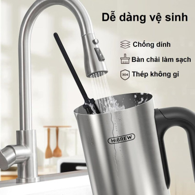 Máy tạo bọt sữa Nóng và Lạnh 4 trong 1 thương hiệu Mỹ HiBREW M3A - Hàng nhập khẩu